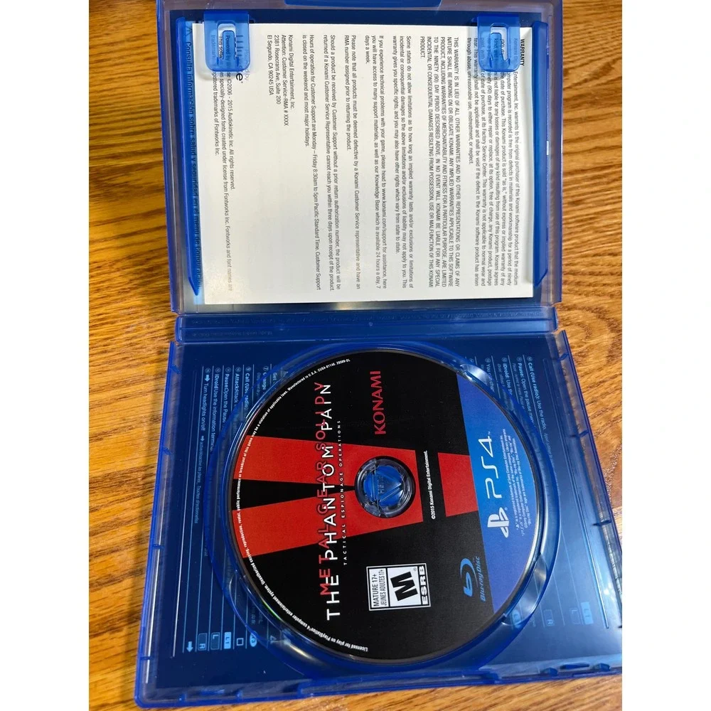 Metal Gear Solid V The Phantom Pain PS4 PlayStation 4 Konami 2015 20309-CS